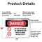 Signmission LP Gas Storage No Smoking Open Flames 50 Ft Danger Sign, Aluminum, 14in W x 10in L, 2PK OS-2PACK-DS-A-1014-L-1444 - alternate 8